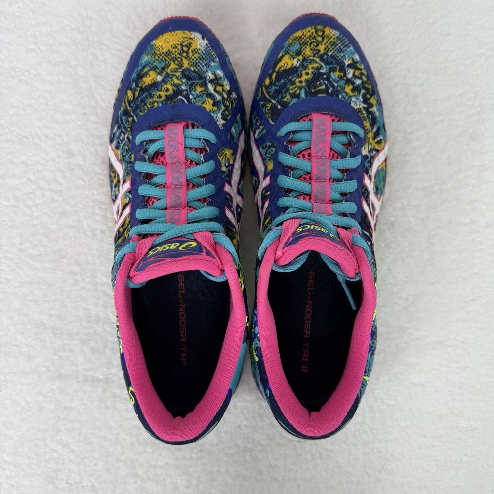 ASICS GEL-Noosa Tri 11 Women Running Shoes 9 Colorful Glow in Dark T676N - Picture 8 of 12